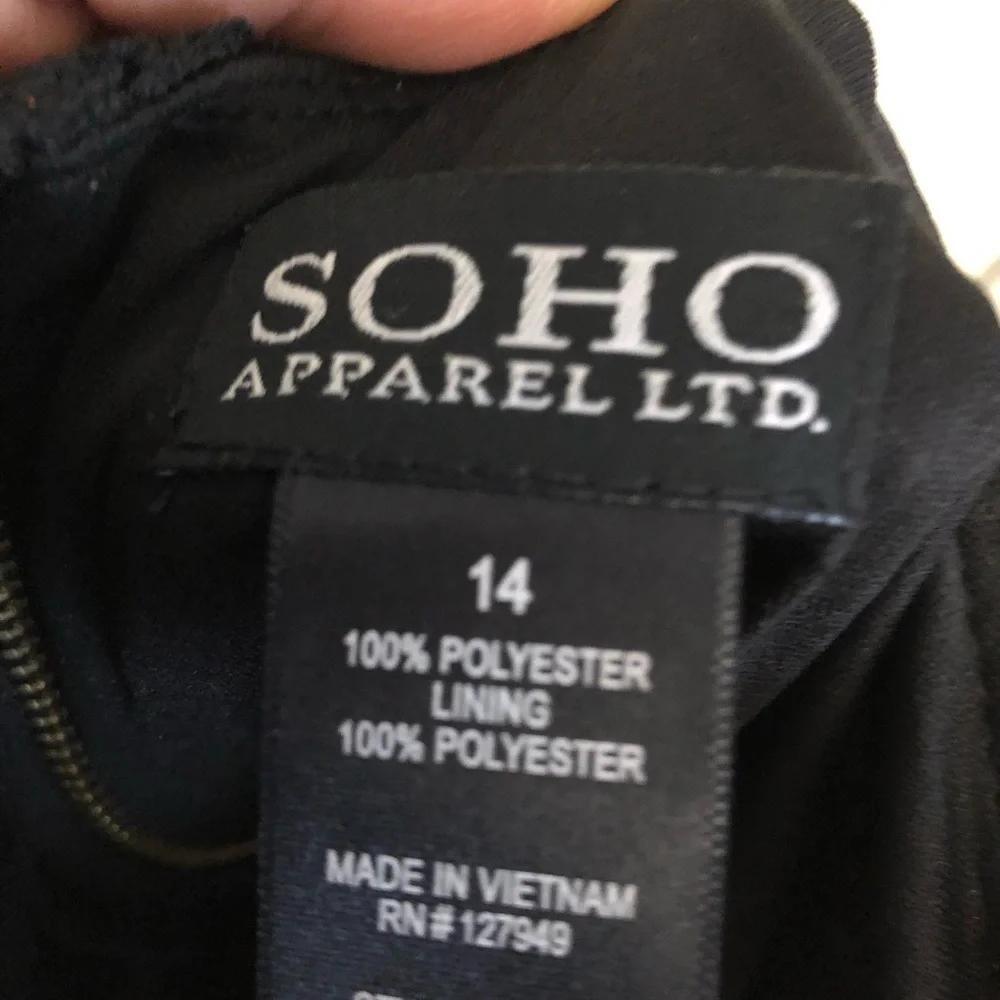 Soho Apparel classic black dress - Picture 4 of 4